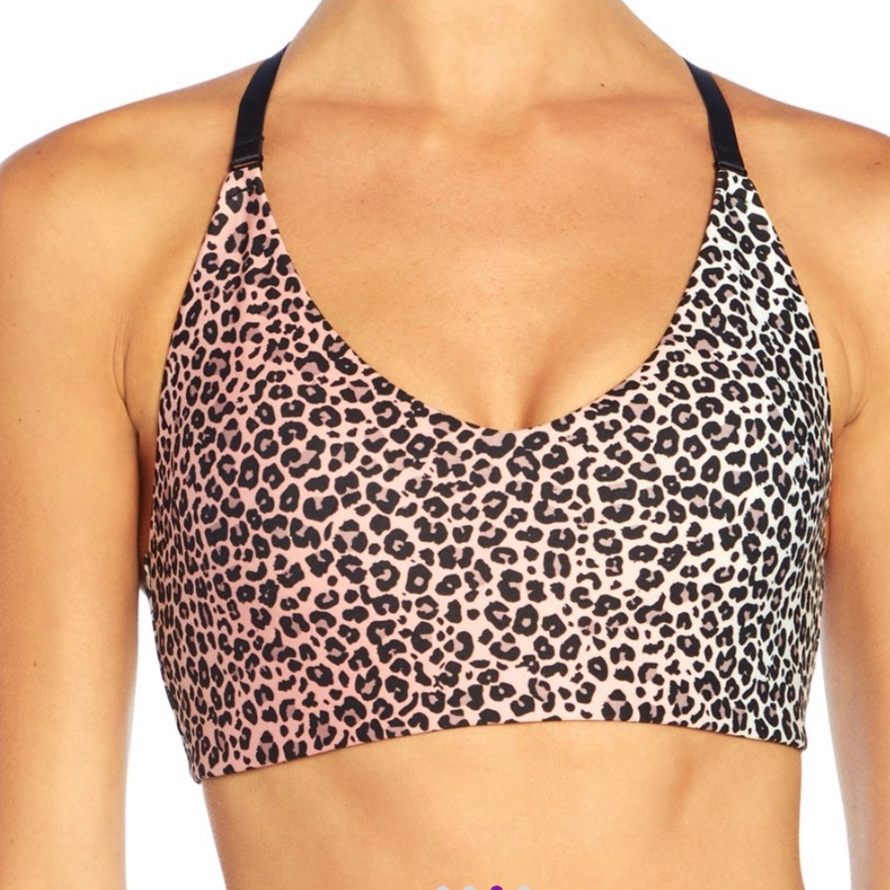 Jessica Simpson- Rosette and Black Ombré , Cut Out Allie RaceBack Sports Bra.